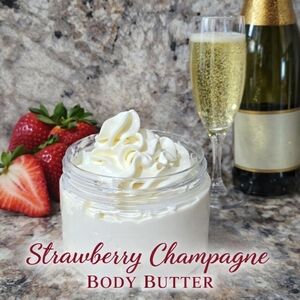 LIMIT SUPPLY! Strawberry Champagne Body Butter 4oz Hand Crafted